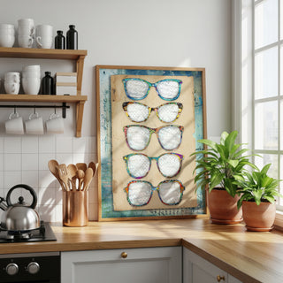 Colorful Glasses Art Print
