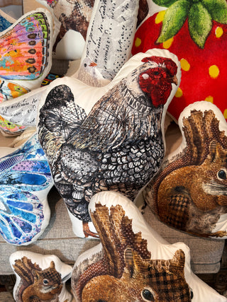 Artiste Chicken Throw Pillow