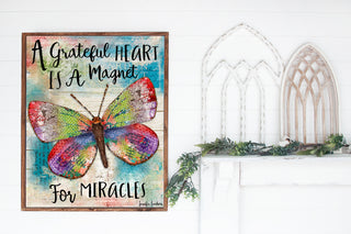 Grateful Heart Butterfly Art Print