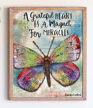 Grateful Heart Butterfly Art Print
