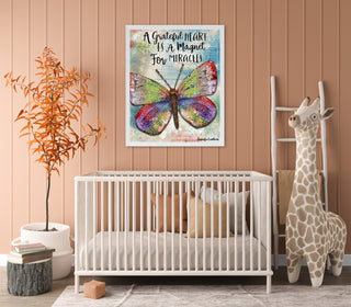 Grateful Heart Butterfly Art Print