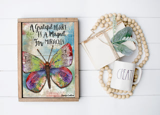 Grateful Heart Butterfly Art Print