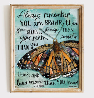 Always Believe Butterfly Art print