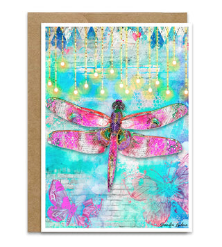 Argyle Glow Greeting Card - Summer Butterflies