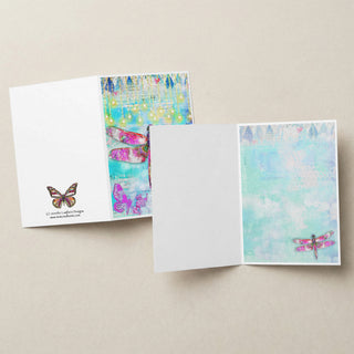 Argyle Glow Greeting Card - Summer Butterflies