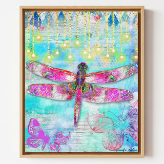 Argyle Glow Dragonfly Art Print