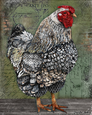 Artiste Hen Art Print - Modern Farmhouse Chicken Bird