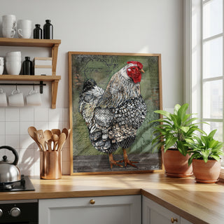 Artiste Hen Art Print - Modern Farmhouse Chicken Bird