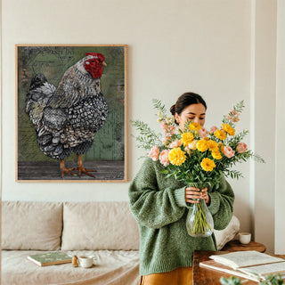 Artiste Hen Art Print - Modern Farmhouse Chicken Bird