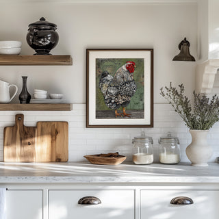 Artiste Hen Art Print - Modern Farmhouse Chicken Bird