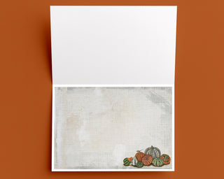 Autumn Feelings Greeting Card - Nature Fall Leaves And Pumpkins