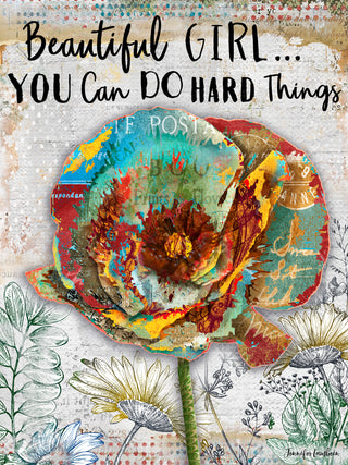 Beautiful Girl Wildflower Art Print