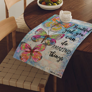 Beautiful Girl Butterfly Trio Art Print