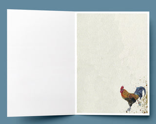 Be Awesome Rooster Greeting Card - Inspirational Quote Art
