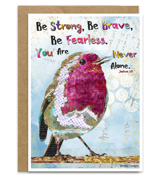 Be Brave Bird Greeting Card - Christian Art Notecard