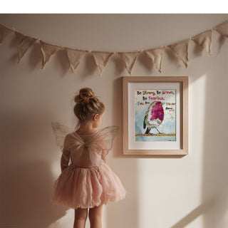 Be Brave Bird Art Print