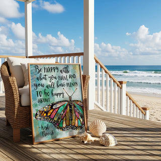 Be Happy Butterfly Art Print