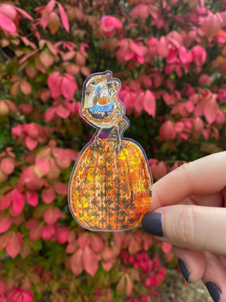 Bird And Pumpkin Autumn Vibes Sticker