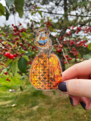 Bird And Pumpkin Autumn Vibes Sticker