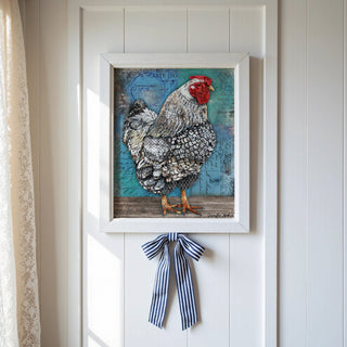 Artiste Hen Art Print  - Blue Edition