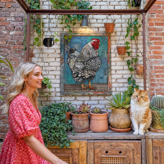 Artiste Hen Art Print  - Blue Edition