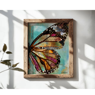 Blue Skies Butterfly Wing Art Print