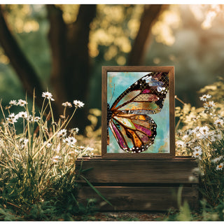 Blue Skies Butterfly Wing Art Print
