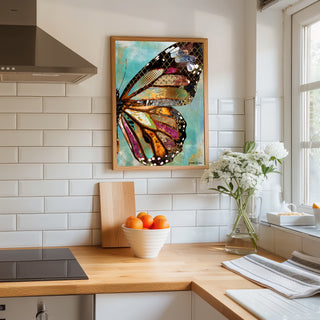 Blue Skies Butterfly Wing Art Print