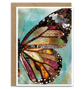 Blue Skies Butterfly Wing Greeting Card