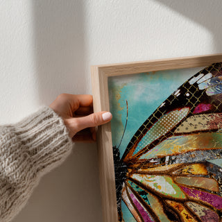 Blue Skies Butterfly Wing Art Print
