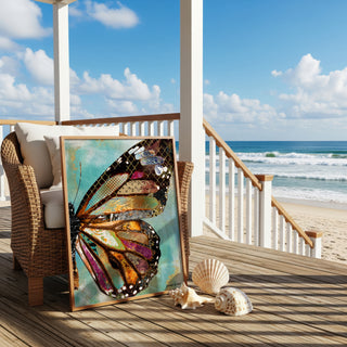 Blue Skies Butterfly Wing Art Print
