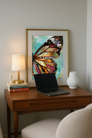 Blue Skies Butterfly Wing Art Print