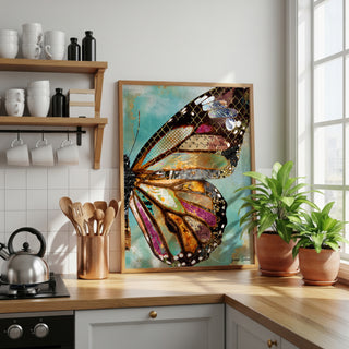 Blue Skies Butterfly Wing Art Print
