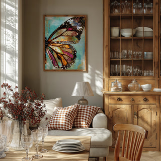 Blue Skies Butterfly Wing Art Print