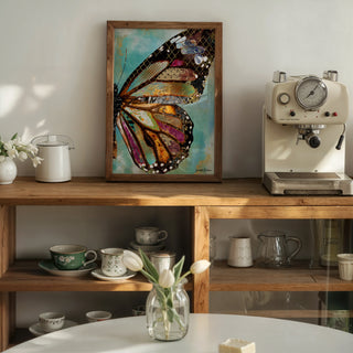 Blue Skies Butterfly Wing Art Print