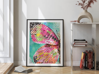 Blushing Butterfly Wing Art Print