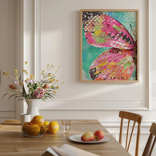Blushing Butterfly Wing Art Print