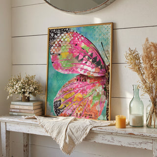 Blushing Butterfly Wing Art Print