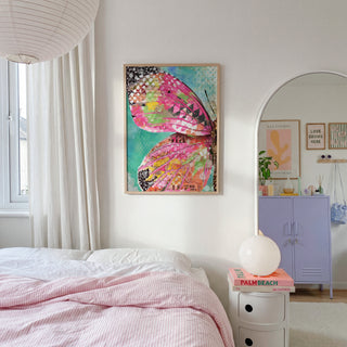 Blushing Butterfly Wing Art Print