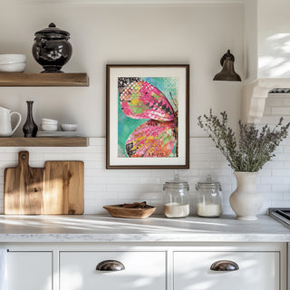 Blushing Butterfly Wing Art Print