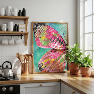 Blushing Butterfly Wing Art Print