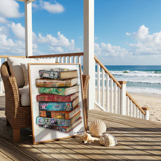 Bird & Butterfly Books Art Print