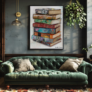 Bird & Butterfly Books Art Print