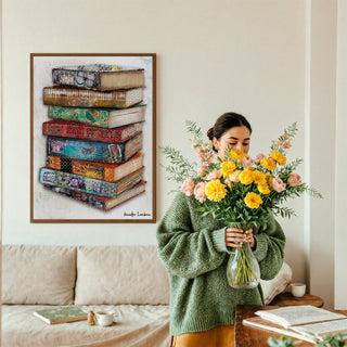 Bird & Butterfly Books Art Print