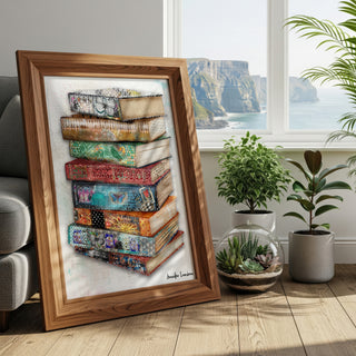Bird & Butterfly Books Art Print