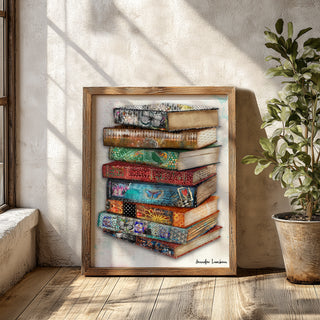 Bird & Butterfly Books Art Print