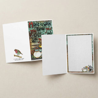 Brew Home Greeting Card - Coffee & Tea Quote Art