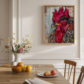 Butterfly Rooster Art Print