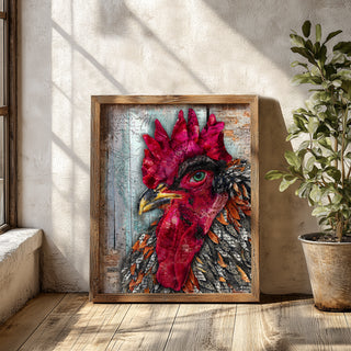 Butterfly Rooster Art Print