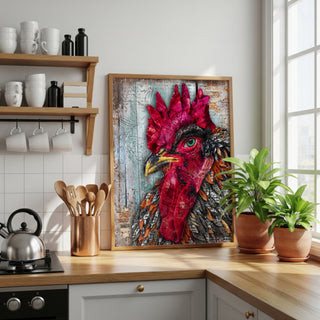 Butterfly Rooster Art Print